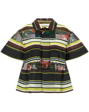 Sacai Pattern Mix Shirt - Green