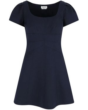 McQueen Mini Wool And Silk Dress - Blue