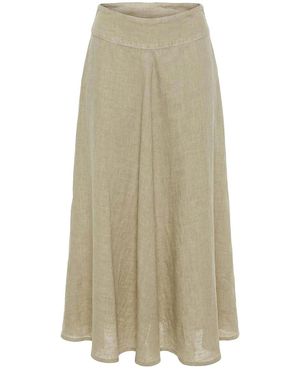 120% Lino Long Skirt - Natural