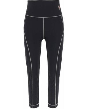 Moncler Logo Patch Leggings - Black