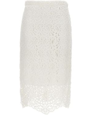 Burberry Lace Skirt - White
