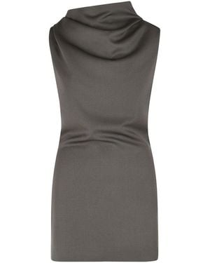 KHAITE Astor' Mini Dress - Gray