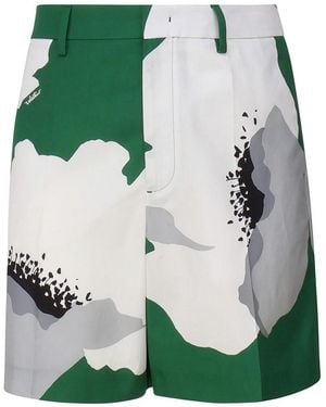 Valentino Garavani Flower Portrait Shorts - Green
