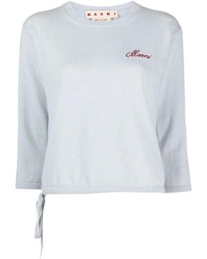 Marni Jumper With Logo - Blue