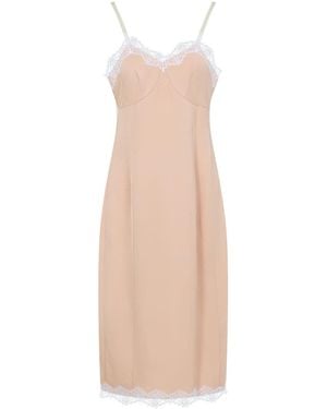 Carven Lingerie Viscose Midi Dress - White