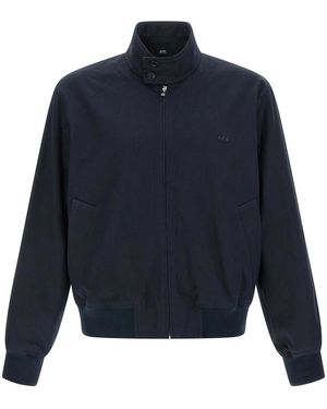 A.P.C. Logo Embroidery Blouson - Blue