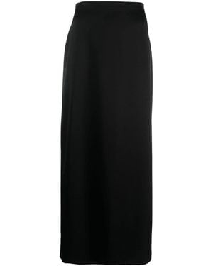 Lanvin Long Satin Skirt - Black
