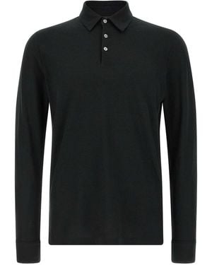 Zanone Ice Cotton Polo Shirt - Black