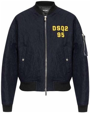 DSquared² Jacket With Logo - Blue