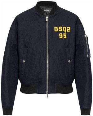 DSquared² Jacket With Logo - Blue