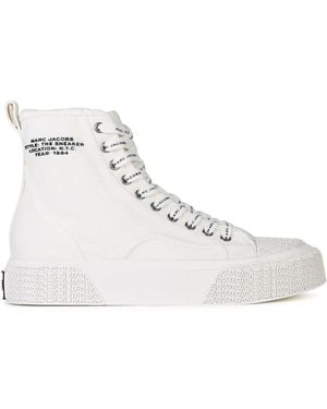 Marc Jacobs The High Top Canvas Trainers - White