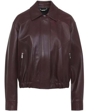 Versace Bufalo Leather Blouson - Brown