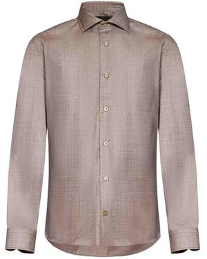 Franzese Collection Ing Loro Piana &Amp C Fabric Shirt - Brown