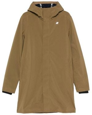 K-Way Thomas Bonded Long Waterproof Jacket - Natural