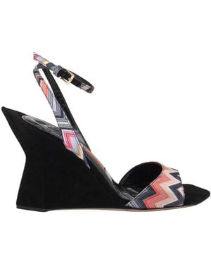 Missoni Sandali Stringati Con Stampa Geometrica - Nero