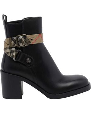 Burberry Huntley Pump Booties - Black