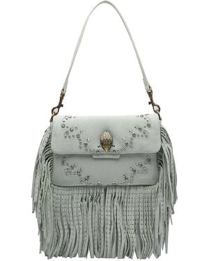 Kurt Geiger Small Oxford Fringe Shoulder Bag - Gray