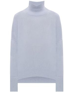 Lisa Yang Heidi Cashmere Turtle-Neck Sweater - Blue