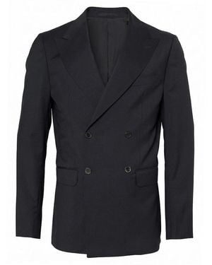 Low Brand Breasted Blazer - Blue