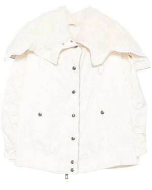 Ermanno Scervino Fur-Trimmed Puffer Jacket - Natural