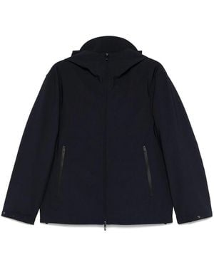 Emporio Armani Nylon Hooded Jacket - Blue