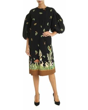 Vivetta Forest Print Dress - Black