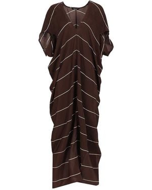 Bondi Born Orta Silk Caftan Dress - Brown