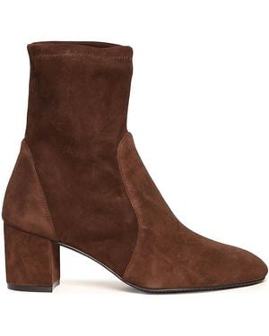 Stuart Weitzman Yuliana Suede Sock Boots - Brown