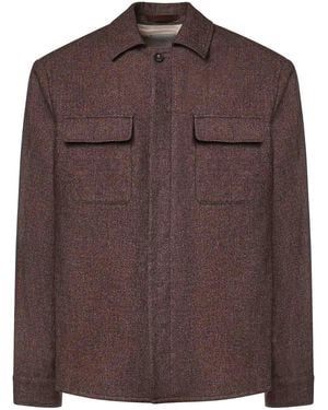 Eleventy Giacca-Camicia - Marrone