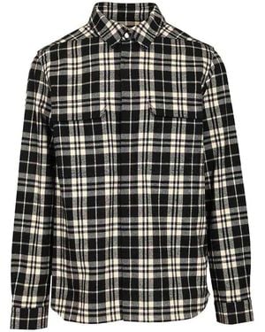 Rick Owens Temple Checked Cotton Shirt - Black