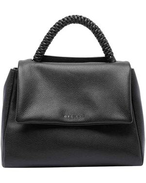 Orciani Sveva Sense Scooby Midi Leather Shoulder Bag in Blue