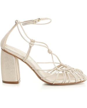 forte_forte High-Heeled Sandals - White