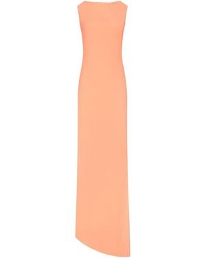 Monot Long Crepe Sleeveless Dress - White