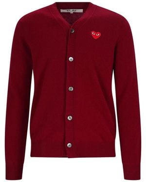 Comme des Garçons Cardigan Logo - Red