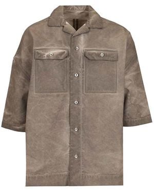 Rick Owens Tommy Oversize Shirt - Brown