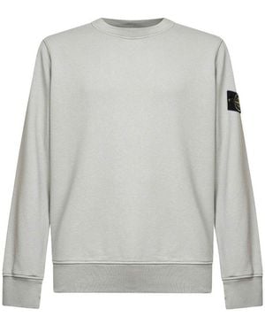 Stone Island Organic Cotton Crewneck Sweatshirt - Grey