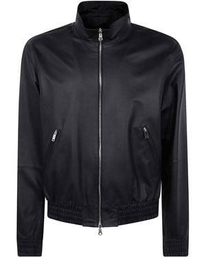 DESA NINETEENSEVENTYTWO Leather Reversible Bomber Jacket - Black