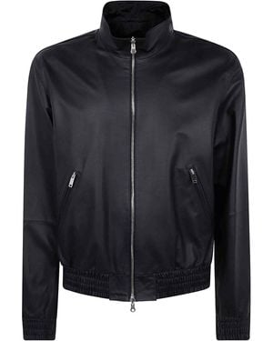 DESA NINETEENSEVENTYTWO Leather Reversible Bomber Jacket - Black