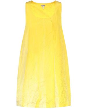 Loewe Technical Cotton Dress - Yellow
