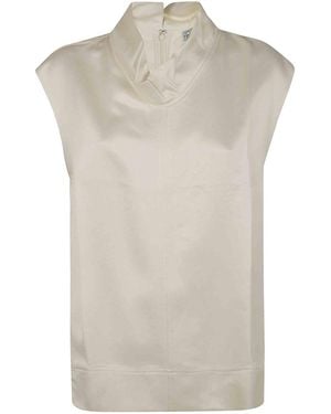 TOTEME High Neck Top - Gray