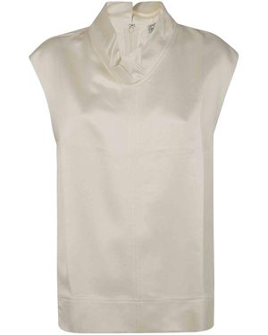 TOTEME High Neck Top - Gray