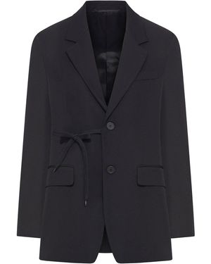 Balenciaga Barathea Tailored Wool Jacket - Blue