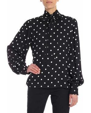 Vivetta Polka Dot Blouse - Black