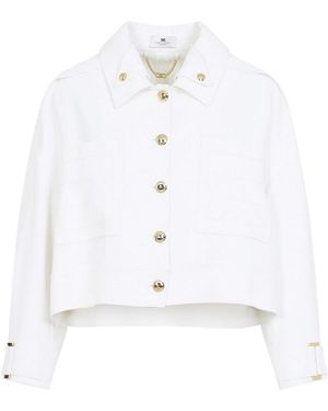 Elisabetta Franchi Boxy Jacket - White