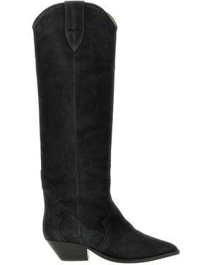 Isabel Marant Denvee Suede Leather Boots - Black