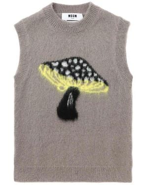 MSGM Printed Vest - Grey