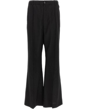 Marni Stitched Crease Flared Trousers - Black
