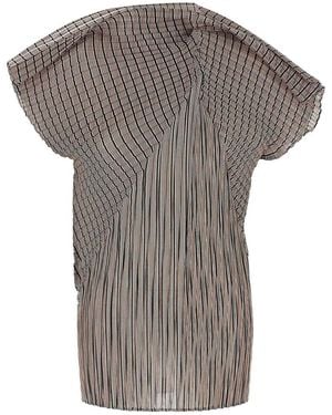 Issey Miyake Generic Stripes (Machine Pleats) Top - Grey