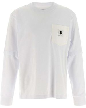 Sacai T-Shirt Capsule X Carhartt Wip - White