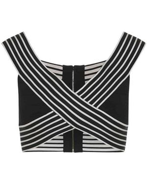 Elisabetta Franchi Knitted Top - Black